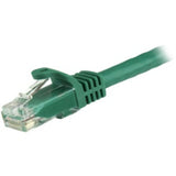 15m green CAT6 Ethernet cable with snagless design, 650MHz bandwidth, and 100% copper conductors for optimal network performance.