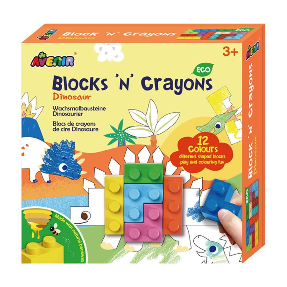 Avenir - Block 'N' Crayons - Dinosaur