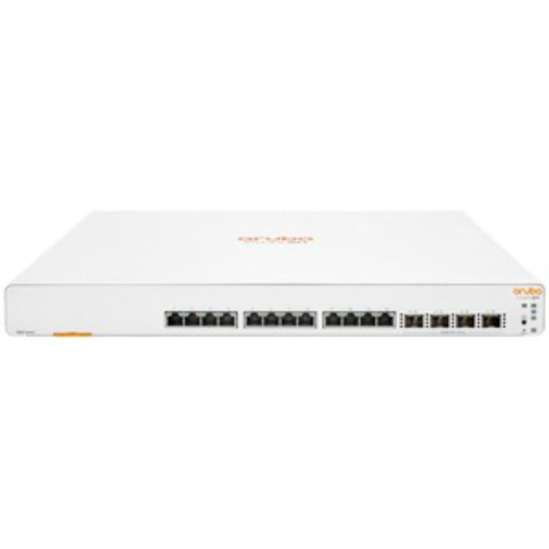 Aruba Instant On 1960 Switch with 12 ports, 10G compatibility, and smart management for small business networking needs.