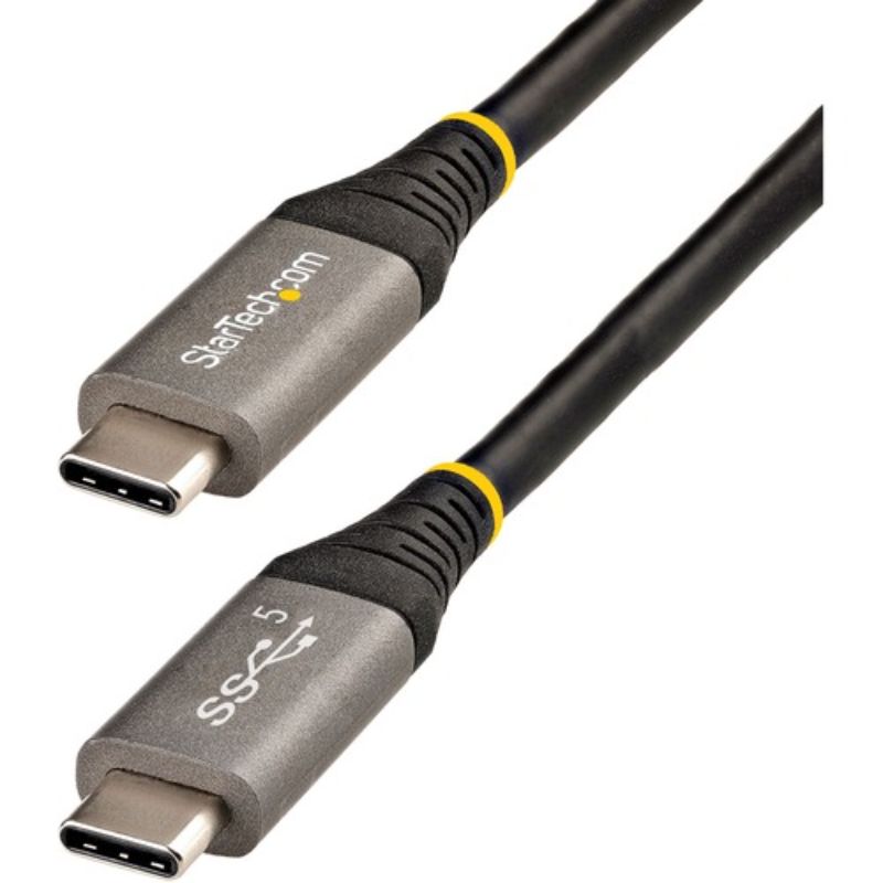 StarTech.com 2m USB-C cable for fast data transfer and charging, supporting 8K video and 100W power delivery.