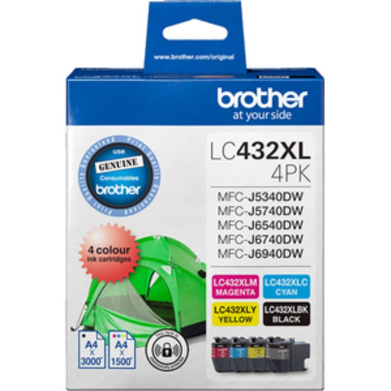 Brother LC432XL4PKS Original Ink Cartridge - Magenta, Cyan, Yellow, Black - Inkj