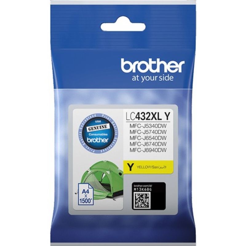 Brother LC432XLY Original Ink Cartridge - Single Pack - Yellow - Inkjet - High Y