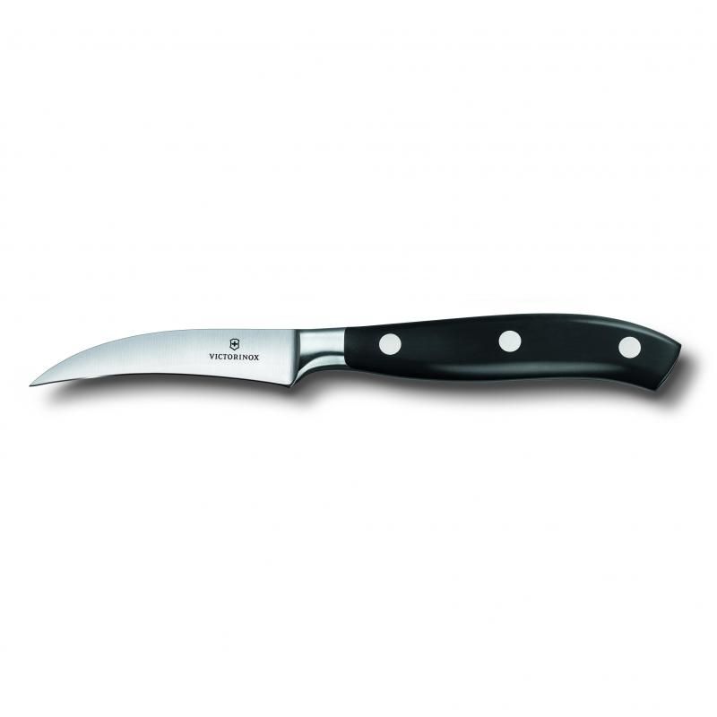 Victorinox Forged Shaping Knife with an 8cm curved blade in a gift box, ideal for precision cutting and culinary tasks.