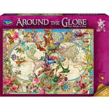 Colorful 1000-piece puzzle depicting birds, butterflies, and flowers, perfect for nature lovers and puzzle enthusiasts.