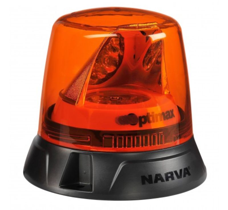 NARVA - OPTIMAX LED ROTATING BEACON AMBER FLANGE BASE