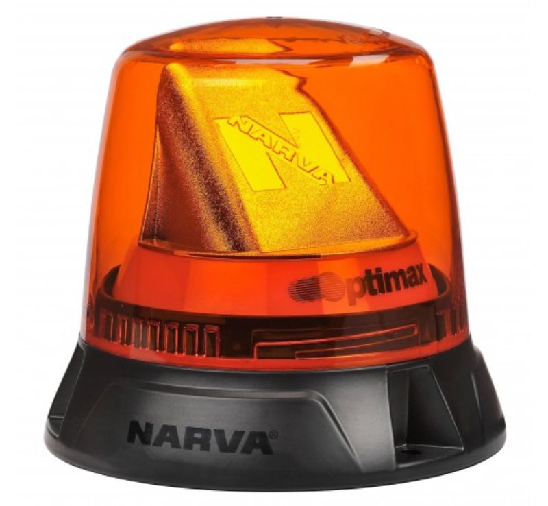 NARVA - OPTIMAX LED ROTATING BEACON AMBER FLANGE BASE