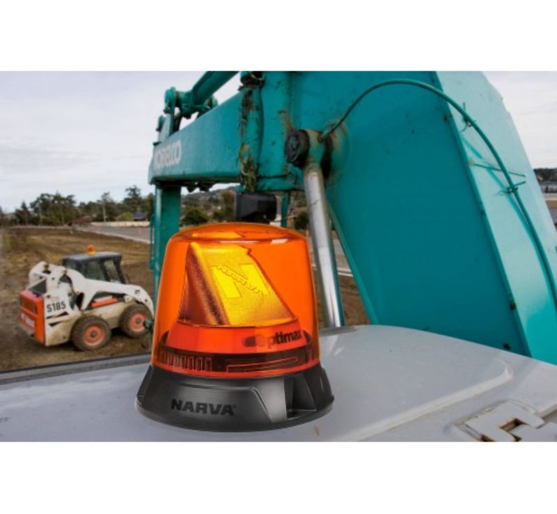 NARVA - OPTIMAX LED ROTATING BEACON AMBER FLANGE BASE
