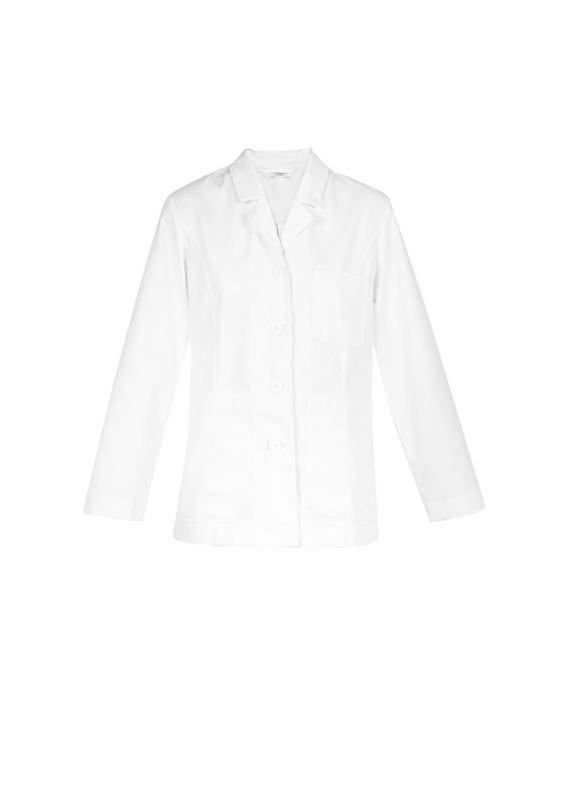 Womens Hope Cropped Lab Coat - White (XS)