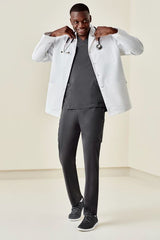 Mens Hope Cropped Lab Coat - White (Medium)
