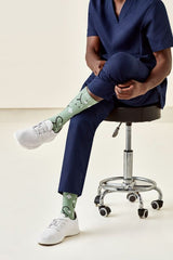 Unisex Comfort Socks - Happy Feet Sage/Black (Small)