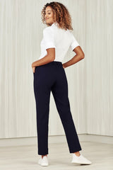 Womens Comfort Waist Slim Leg Pant - Navy (Size 28)