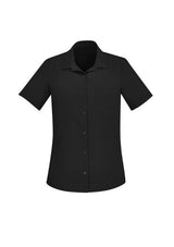 Womens Florence Plain S/S Shirt - Black (Size 10)