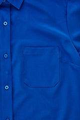 Womens Florence Plain S/S Shirt - Electric Blue (Size 4)