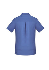 Womens Florence Plain S/S Shirt - Mid Blue (Size 8)