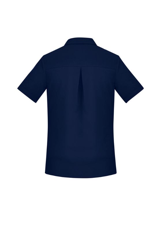 Womens Florence Plain S/S Shirt - Navy (Size 10)