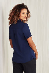 Womens Florence Plain S/S Shirt - Navy (Size 10)