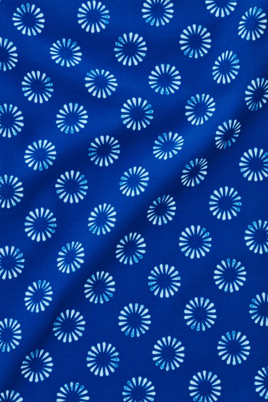 Womens Florence Daisy Print S/S Shirt - Electric Blue (Size 16)