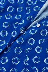Womens Florence Daisy Print S/S Shirt - Electric Blue (Size 10)