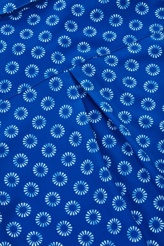 Womens Florence Daisy Print S/S Shirt - Electric Blue (Size 4)