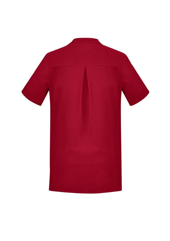 Womens Florence Plain S/S Tunic - Cherry (Size 4)