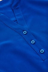 Womens Florence Plain S/S Tunic - Electric Blue (Size 30)