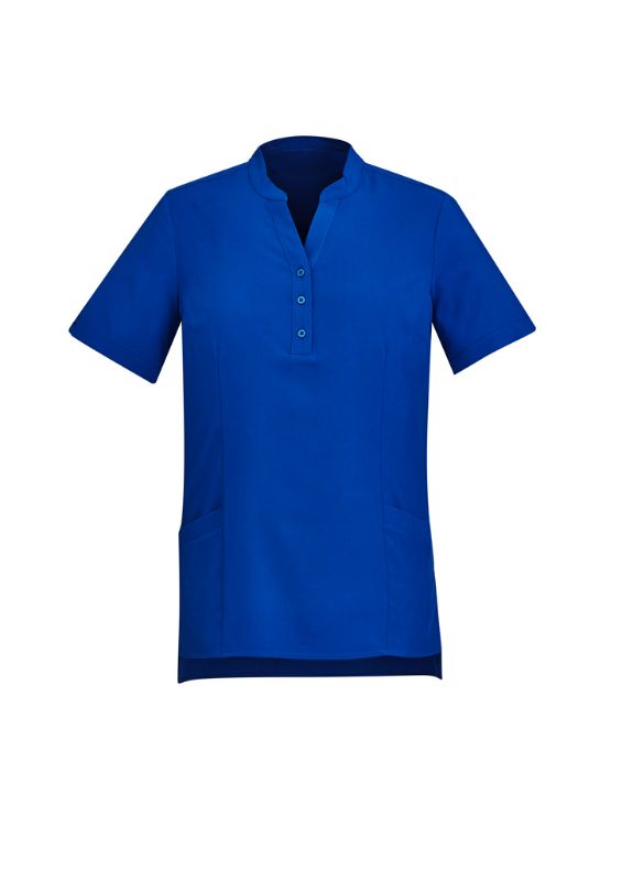 Womens Florence Plain S/S Tunic - Electric Blue (Size 16)