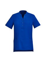 Womens Florence Plain S/S Tunic - Electric Blue (Size 24)