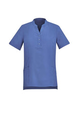 Womens Florence Plain S/S Tunic - Mid Blue (Size 18)