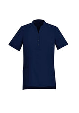 Womens Florence Plain S/S Tunic - Navy (Size 6)