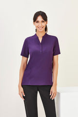 Womens Florence Plain S/S Tunic - Purple (Size 16)