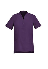 Womens Florence Plain S/S Tunic - Purple (Size 10)