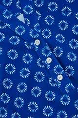 Womens Florence Daisy Print S/S Tunic - Electric Blue (Size 4)
