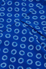 Womens Florence Daisy Print S/S Tunic - Electric Blue (Size 12)