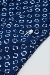 Womens Florence Daisy Print S/S Tunic - Navy (Size 24)