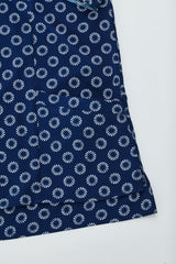 Womens Florence Daisy Print S/S Tunic - Navy (Size 14)
