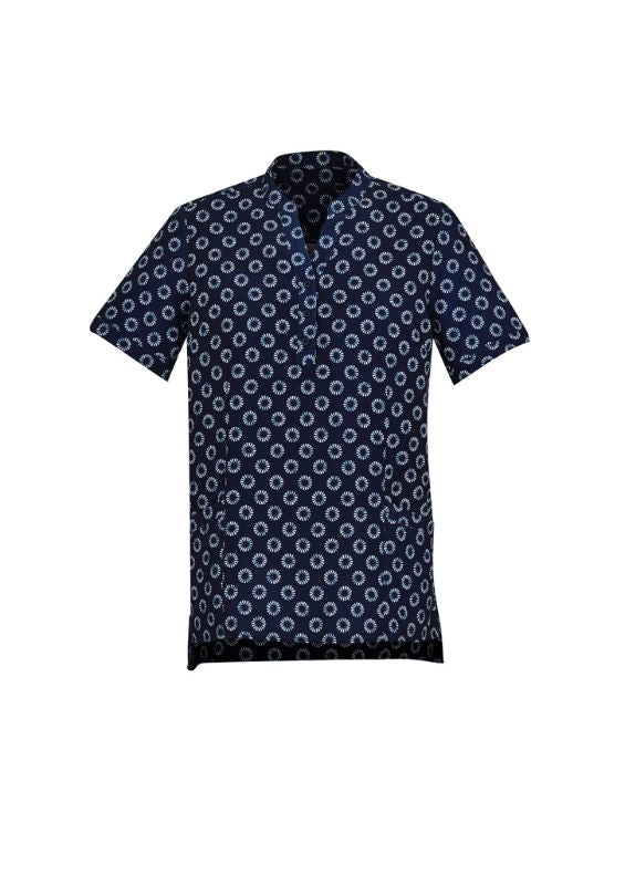 Womens Florence Daisy Print S/S Tunic - Navy (Size 18)