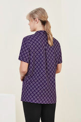Womens Florence Daisy Print S/S Tunic - Purple (Size 10)