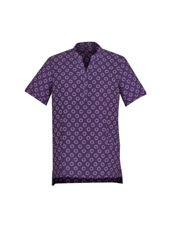 Womens Florence Daisy Print S/S Tunic - Purple (Size 26)