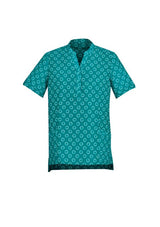 Womens Florence Daisy Print S/S Tunic - Teal (Size 16)