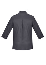 Womens Florence Plain 3/4 Sleeve Shirt - Charcoal (Size 18)