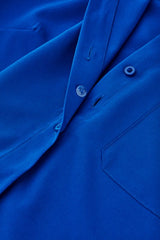 Womens Florence Plain 3/4 Sleeve Shirt - Electric Blue (Size 8)