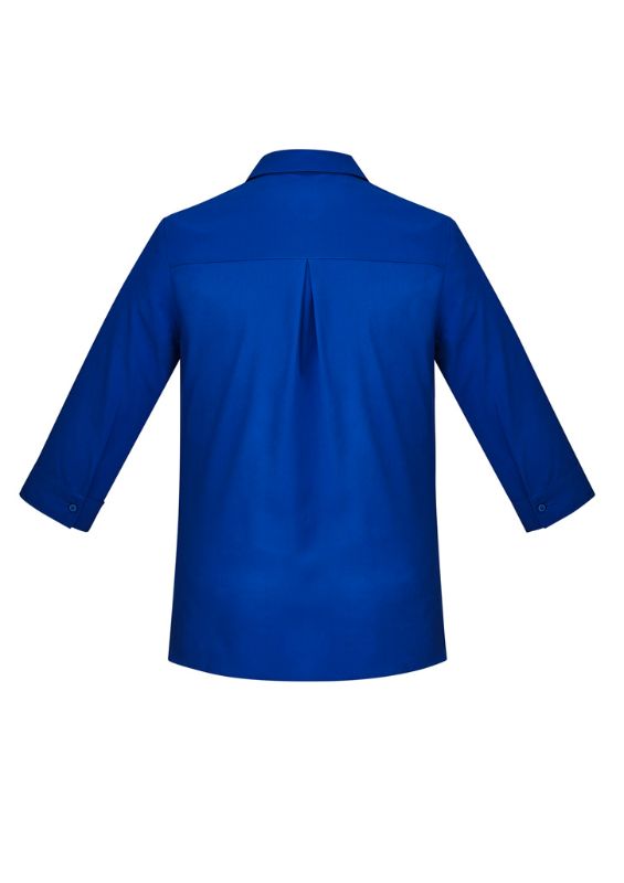 Womens Florence Plain 3/4 Sleeve Shirt - Electric Blue (Size 4)
