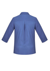 Womens Florence Plain 3/4 Sleeve Shirt - Mid Blue (Size 16)
