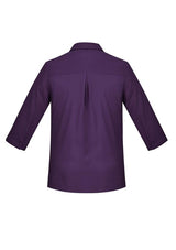 Womens Florence Plain 3/4 Sleeve Shirt - Purple (Size 20)