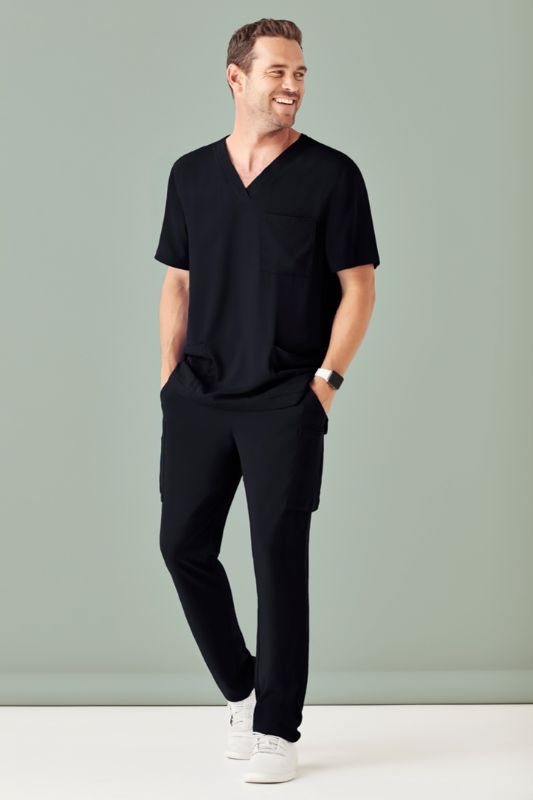 Mens Avery Straight Leg Scrub Pant - Black (5XL)