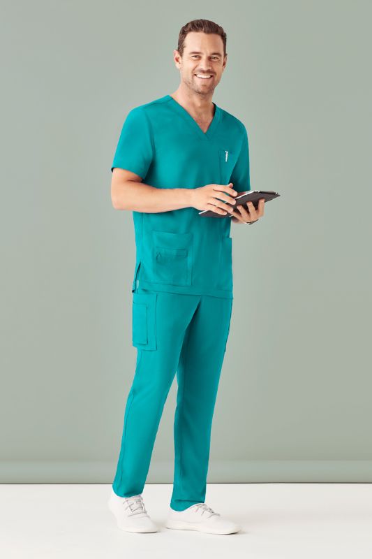 Mens Avery Straight Leg Scrub Pant - Teal (5XL)
