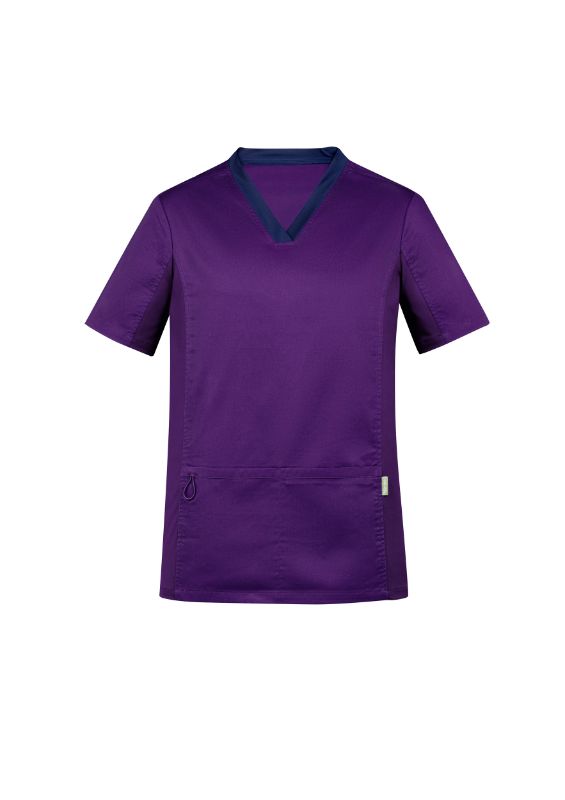 Mens Riley V-Neck Scrub Top - Purple (XS)