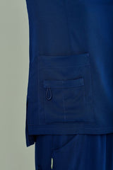 Womens Avery Round Neck Scrub Top - Navy (Size 4XL)  - Navy  4XL