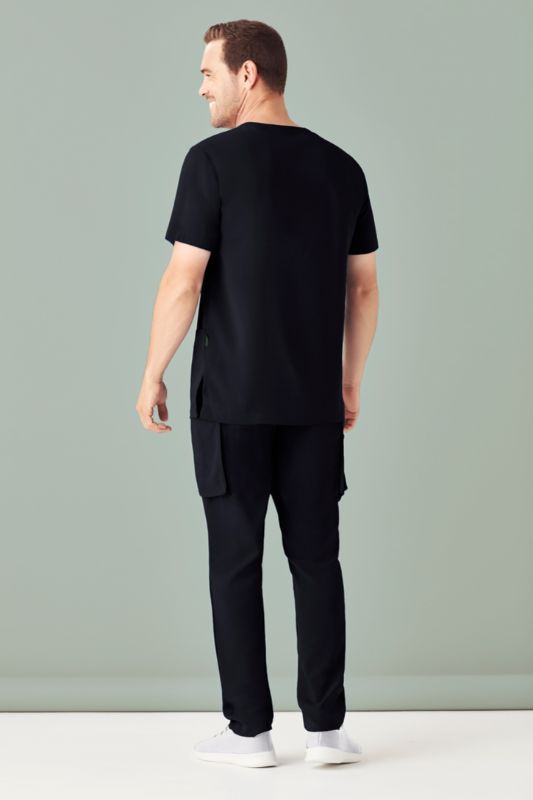 Mens Avery V-Neck Scrub Top - Black (Medium)