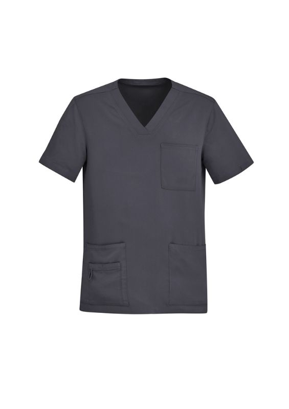 Mens Avery V-Neck Scrub Top - Charcoal (Large)